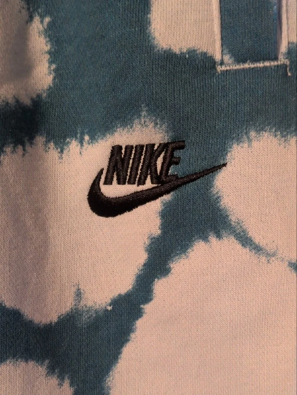 Nike Kids Teal and White Tie-Dye Athletic Shorts